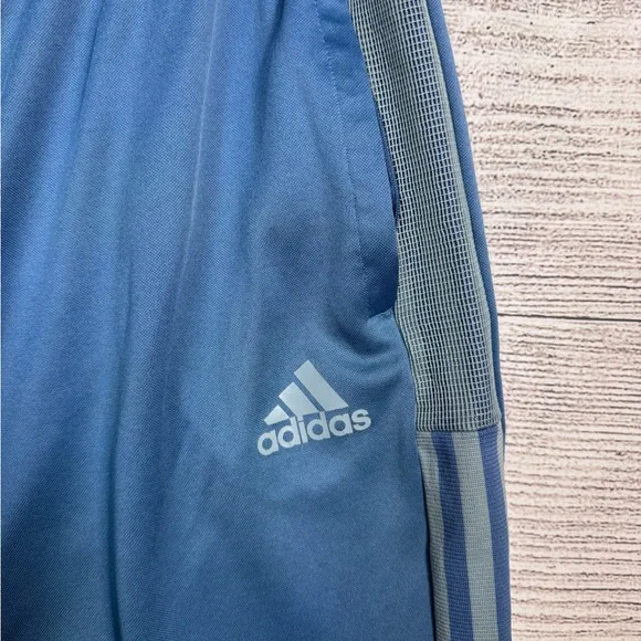 adidas Men's Blue Track Joggers with Gray Accents - Picture 2 of 5